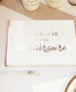Livre d'or anniversaire Rose gold