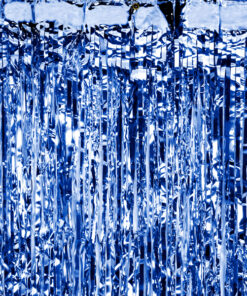 Rideau scintillant bleu