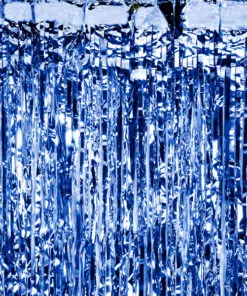 Rideau scintillant bleu