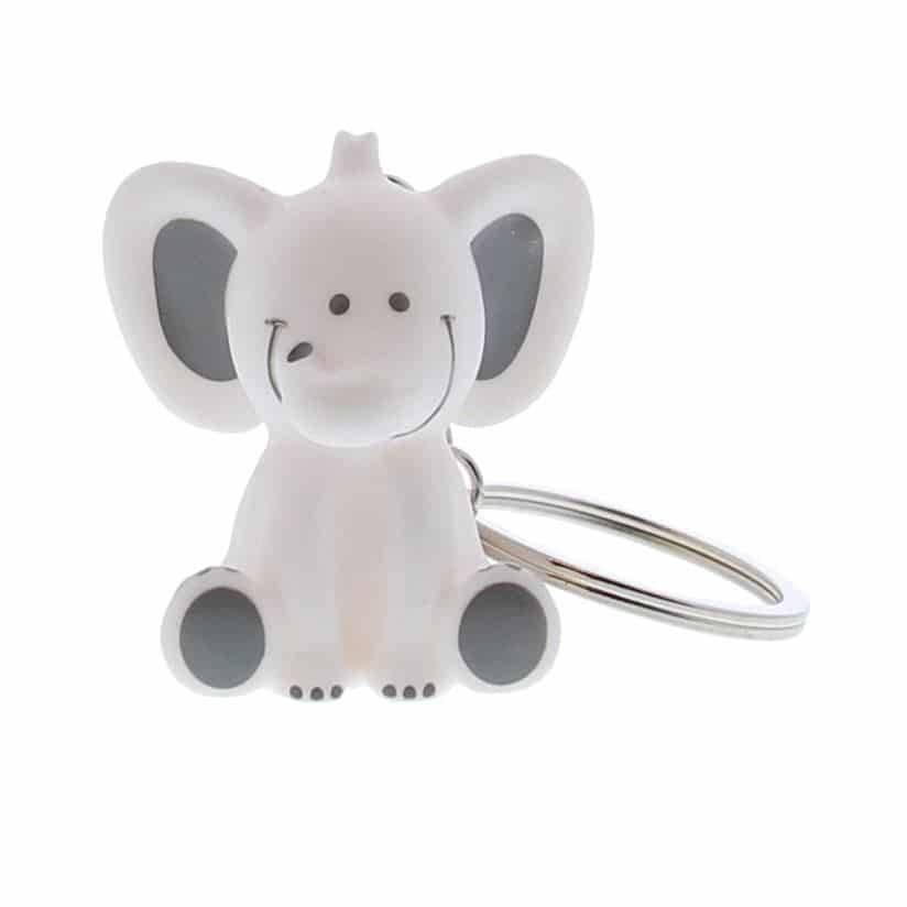 Porte clés éléphant blanc