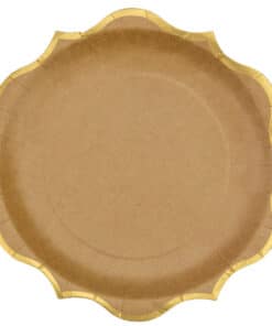 assiette kraft et or