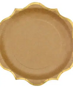 assiette kraft et or