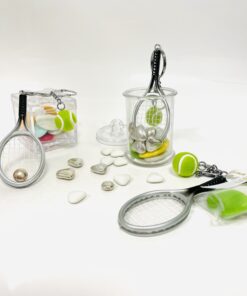 Dragées et porte clés raquette tennis