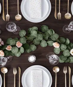 Deco table feuilles
