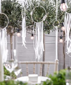 Décoration mariage - Attrape rêve Blanc - Lot de 3
