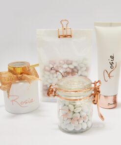 contenant dragees rose gold dragees blanc et rose gold