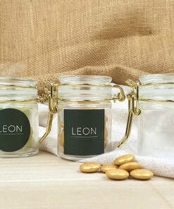 boite a dragees en verre or