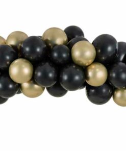 Arche de ballons noir et or