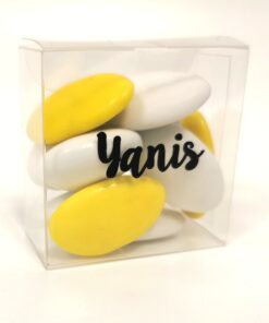 Boite a dragees carré transparent