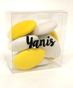 Boite a dragees carré transparent