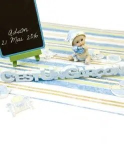 decoration table baby shower garcon