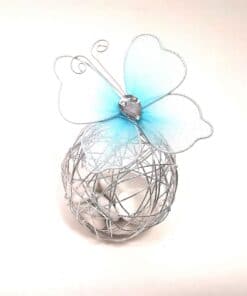 Deco Papillon dragees bleu