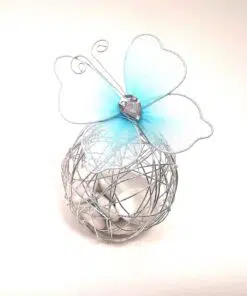 Deco Papillon dragees bleu