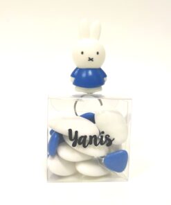 clip miffy lapin bleu marine, dragees bapteme dragees naissance