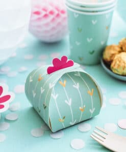 boite dragee vert d'eau theme tropical