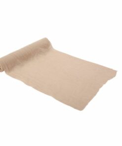 chemin de table mousseline sable