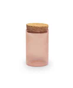 bocal en verre rose