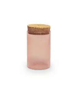 bocal en verre rose