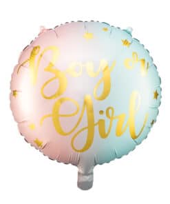 Alternative view of Ballon "Boy or Girl" - Bicolore -35 cm