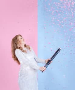 gender reveal fille canon a confettis rose