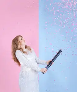 gender reveal fille canon a confettis rose