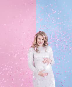 gender reveal fille canon a confettis rose