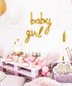 ballon blanc 1m decoration babyshower fille