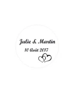 étiquettes mariage