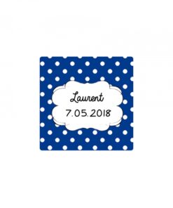 stickers bleu-marine-pois-blanc