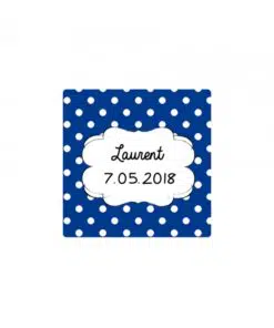 stickers bleu-marine-pois-blanc