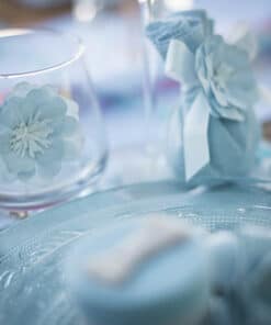 fleur adhésive bleu