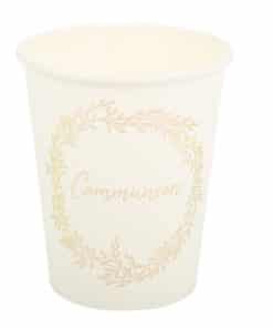 Gobelet communion blanc et or