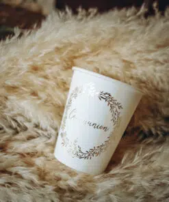 gobelet communion blanc et or