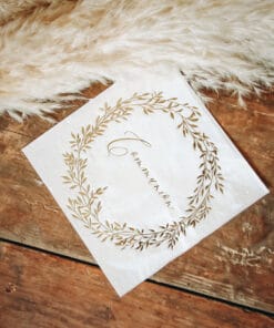 serviette communion blanc et or