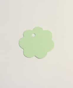 etiquette fleur vert d'eau