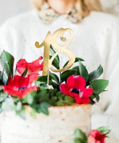 cake topper 18 ans or