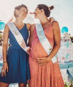 79205 Echarpe Future maman Rose et Or