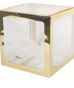 91508 Cube à ballons transparent Or