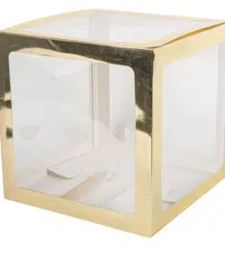 91508 Cube à ballons transparent Or