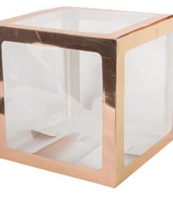 91509 CUBE A BALLONS TRANSPARENT CONTOURS ROSE GOLD