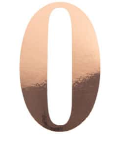 91521 STICKER CHIFFRE 0 ROSE GOLD