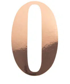 91521 STICKER CHIFFRE 0 ROSE GOLD