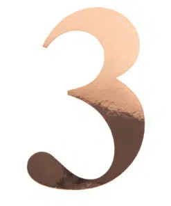 91524 STICKER CHIFFRE 3 ROSE GOLD