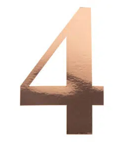 91525 STICKER CHIFFRE 4 ROSE GOLD