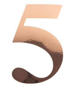 91526 STICKER CHIFFRE 5 ROSE GOLD