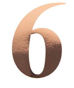 91527 STICKER CHIFFRE 6 ROSE GOLD