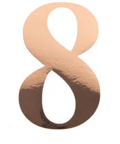 91529 STICKER CHIFFRE 8 ROSE GOLD