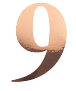 91530 STICKER CHIFFRE 9 ROSE GOLD