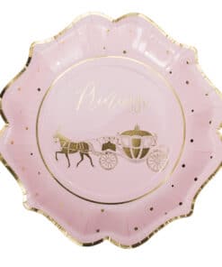 Alternative view of Assiettes princesse Rose et Or - Lot de 8