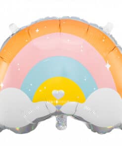 ballon arc en ciel pastel